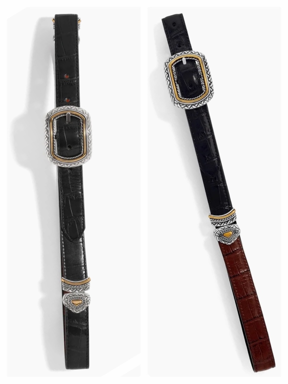 Brighton Marcus Two-Tone Reversible Belt Size M 30